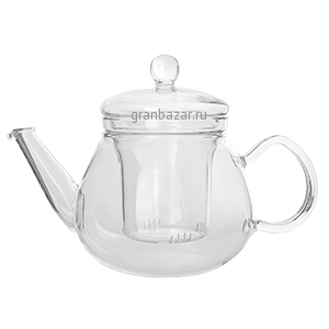 Чайник «Мико»; стекло; 600мл; H=14.6,L=21.8,B=13.5см; прозр. Trendglas 101008