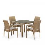 Комплект плетеной мебели из искусственного ротанга T257B/Y379B-W65 Light Brown