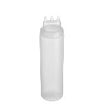 Емкость для соуса 750 мл. d=70 мм. h=270 мм. 3 носика, широкая прозрачная Gastroplast /1/48/