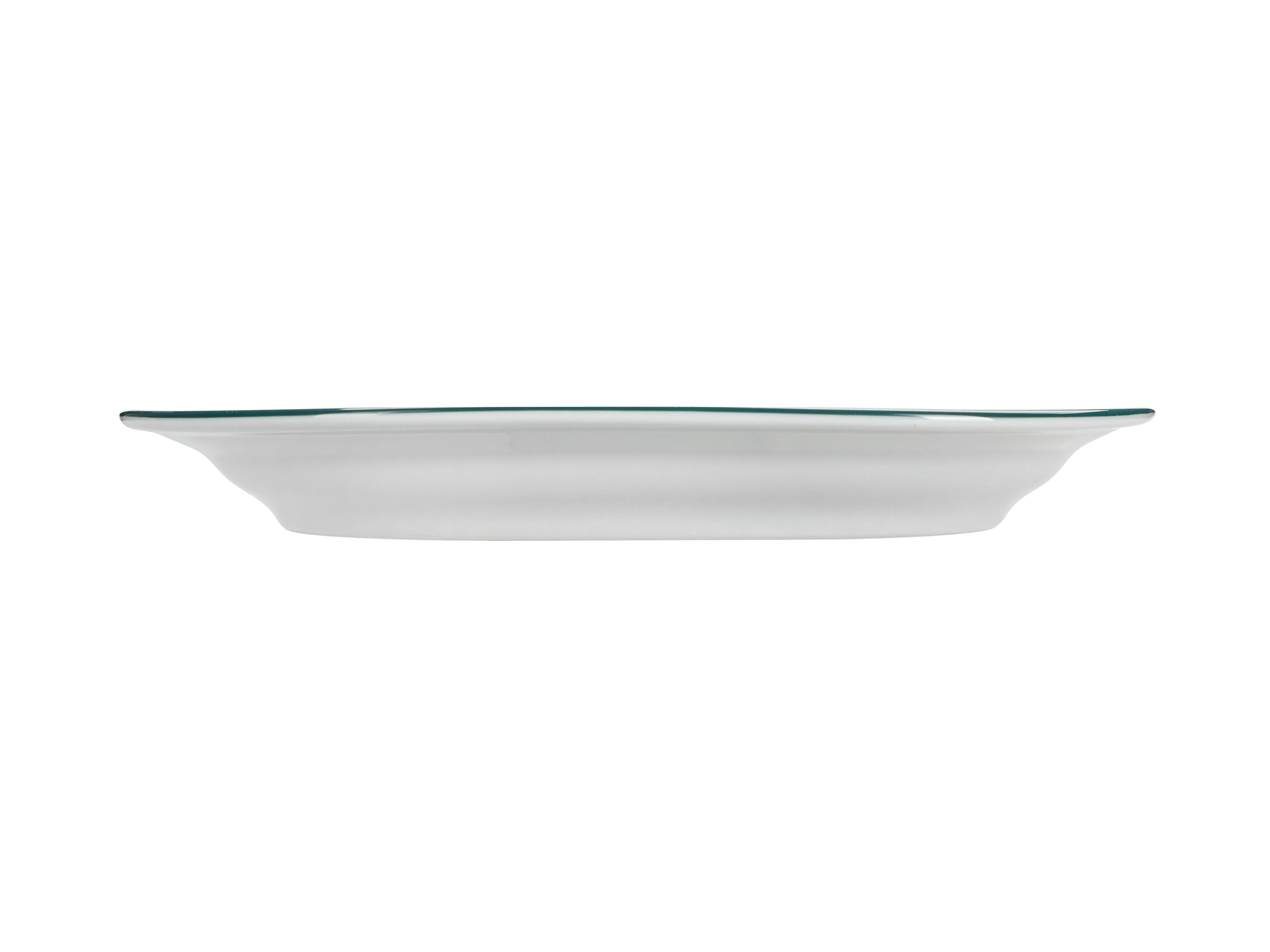 Блюдо овальное Vaso Piccolo 250 мм, кант зеленый, Porland DS11