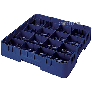 Кассета д/бокалов(16ячеек); пластик; H=9.2см; синий Cambro 16S318186
