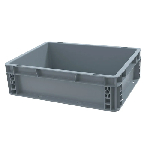 Ящик сплошной 400×300×120 мм, 14,4 л, серый,