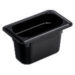 Гастроемкость 1/9 h=100 мм. 176х108 мм. 0,8 л. поликарб. черная Gastroplast /1/54/