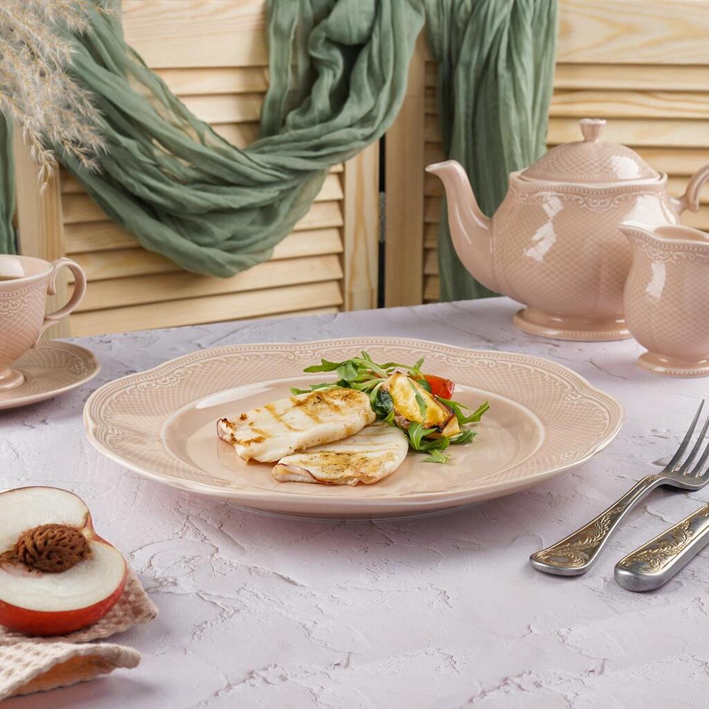 Тарелка Aristocrat Peach Tea d 300 мм h35 мм Noble 313015-PEACH [6]