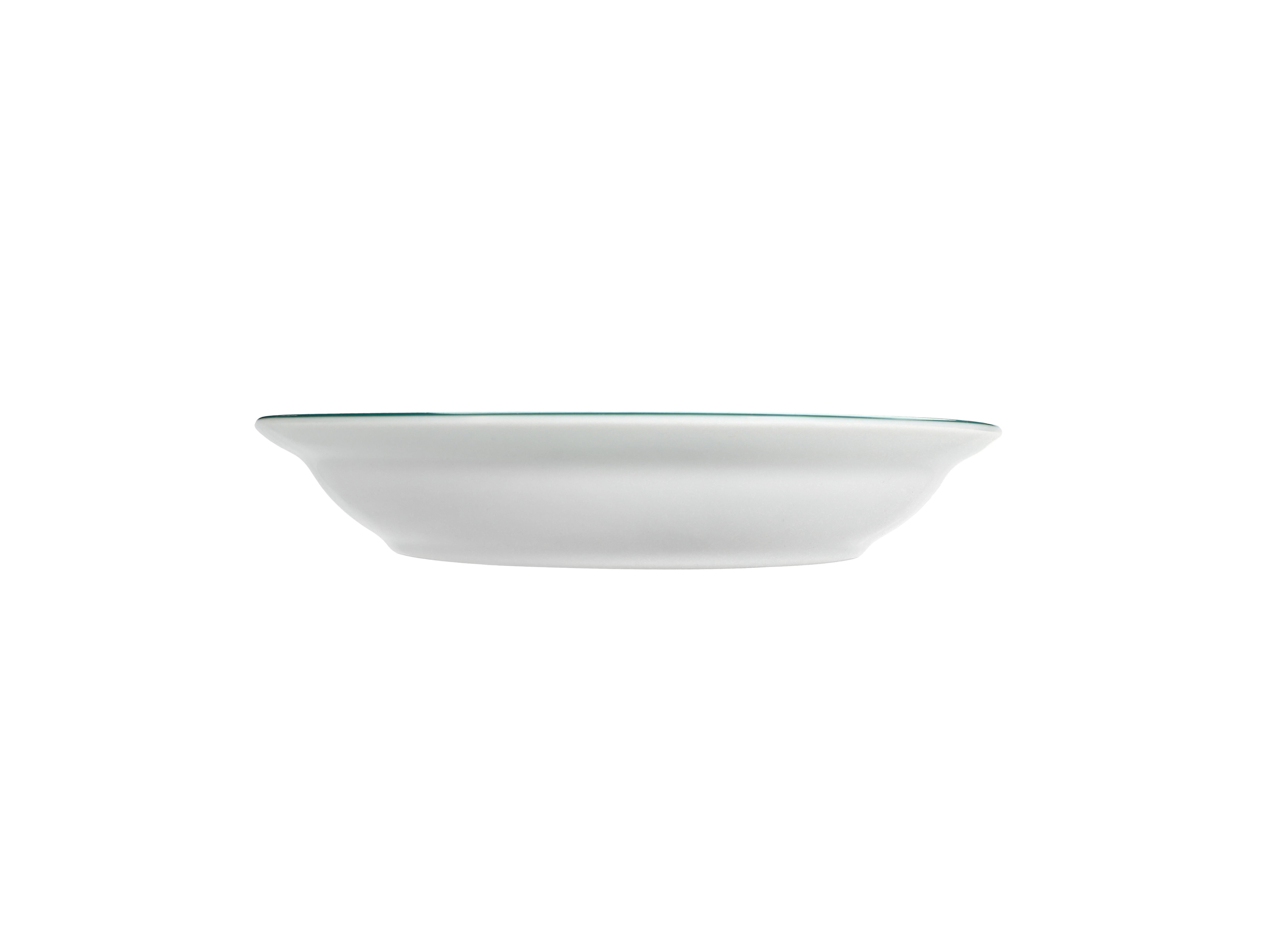 Тарелка глубокая Vaso Piccolo 210 мм, кант зеленый, Porland DS13