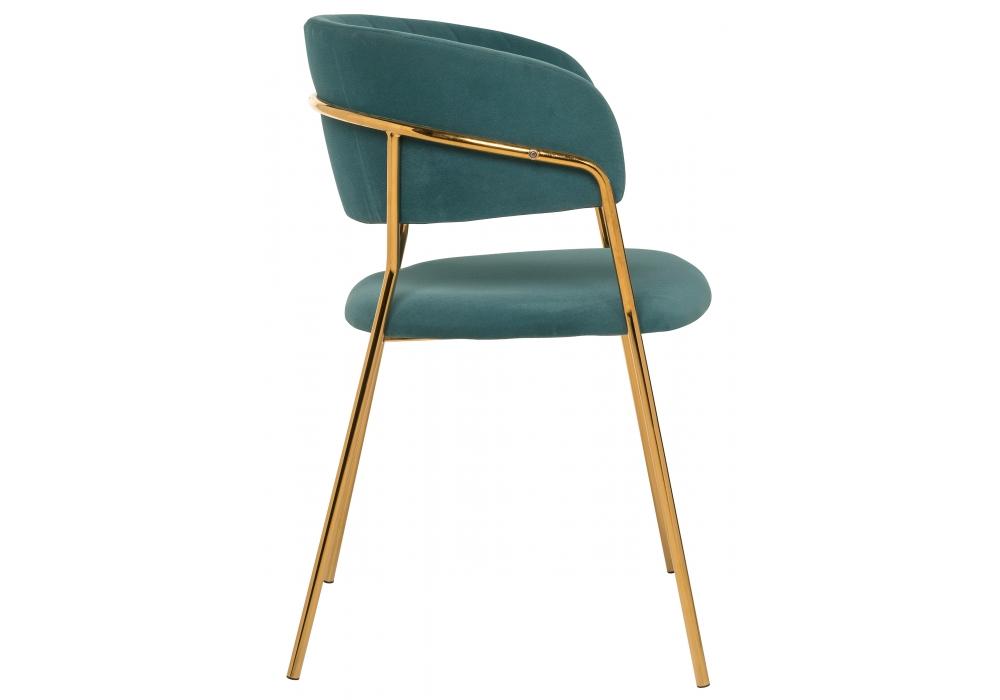 Стул на металлокаркасе Kamelia green / gold