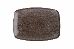 Тарелка прямоугольная ROCK фарфор, 270x199 мм, h 23 мм, коричневый Porland 118427 ROCK