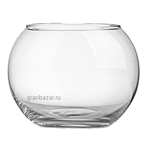 Ваза-шар; стекло; D=30,H=24,B=19см; прозр. Неман 7709