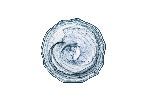 Тарелка Amorf d 210 мм h 20 мм, стекло, цвет / декор бирюзовый с белым, ArdaCam