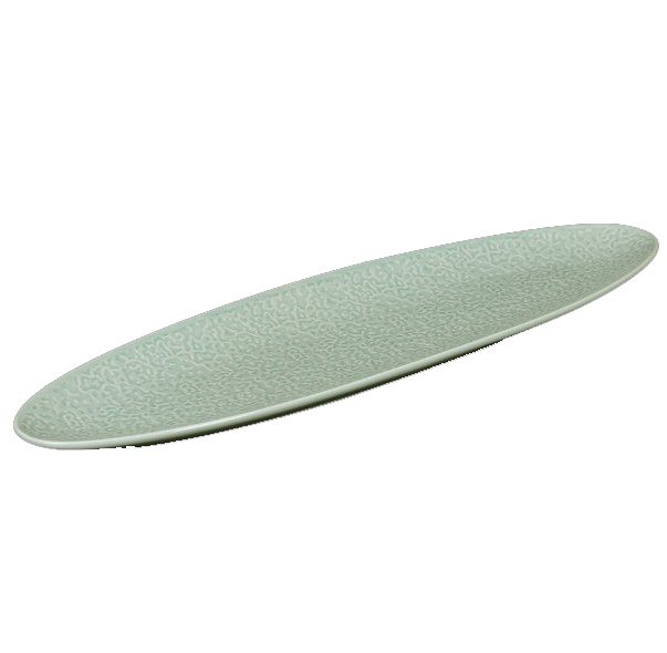 Блюдо овальное 17'' 440х140х23мм, зеленый Corone Nori [LQ-QK15294-GRE]