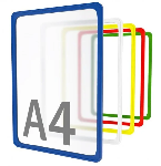 Рамка пластиковая стандартная с закругленными углами, синий Europos Group PF- A4