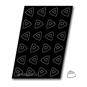 Форма конд.60*40см,7*7см h=3.2 24шт. Paderno 47740114