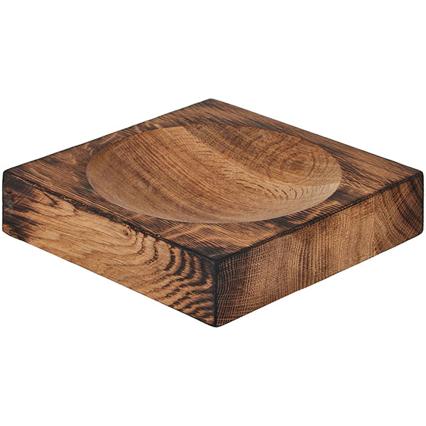 Тарелка квадратная; дуб; H=45,L=200,B=200мм; опалов. PPwood Q501F-06N