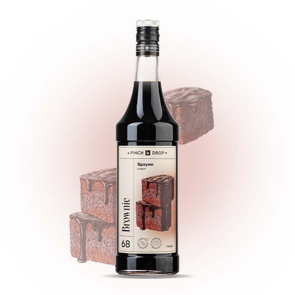 Сироп «Брауни» стекло 1 л D=85, H=330 мм Pinch&Drop PD-S068G1000-1