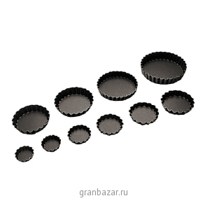 Форма д/выпечки (1шт); анодирован.,антиприг.покр.; D=5см; черный Paderno 47723-05
