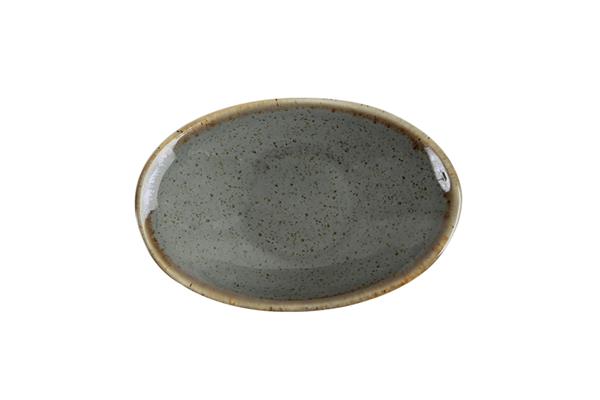 Соусник овальный DARK GREY фарфор, 50 мл, 70x110 мм, h 23 мм, серый Seasons Porland 808110 темно-серый