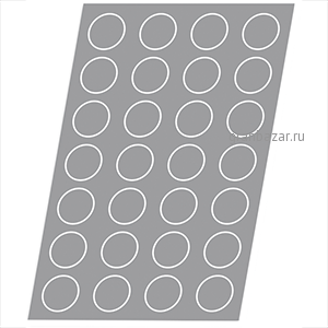 Форма конд. «Круг» 28шт.на листе; D=67,H=15,L=600,B=400мм MATFER 337001
