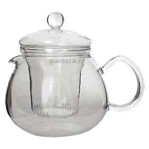 Чайник «Прити ти-2»; стекло; 500мл; H=11.2,L=15.6,B=11.8см; прозр. Trendglas 108021
