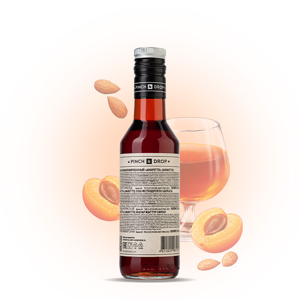 Сироп «Амаретто» стекло 250 мл D=54, H=202 мм Pinch&Drop PD-S001G0250-1