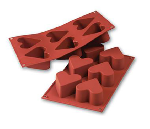 Форма кондитерская Сердце (6 ячеек); силикон; D=65, H=60мм Martellato SF036/N