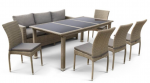 Комплект плетеной мебели T365/S65/Y380B-W65 8PCS Light Brown