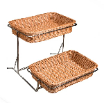 Стойка для выкладки металлическая + 2 корзины (40x28x8см), P.L. Proff Cuisine