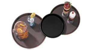 Поднос прорез. d=26см Polytread черный Cambro PT1100 110