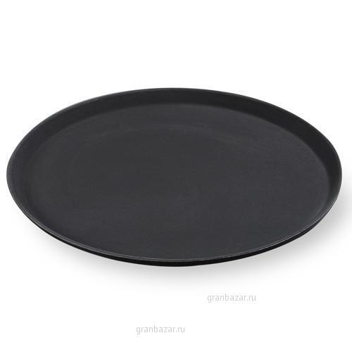 Поднос прорез. d=400 мм черный MGSteel 1600CTBl