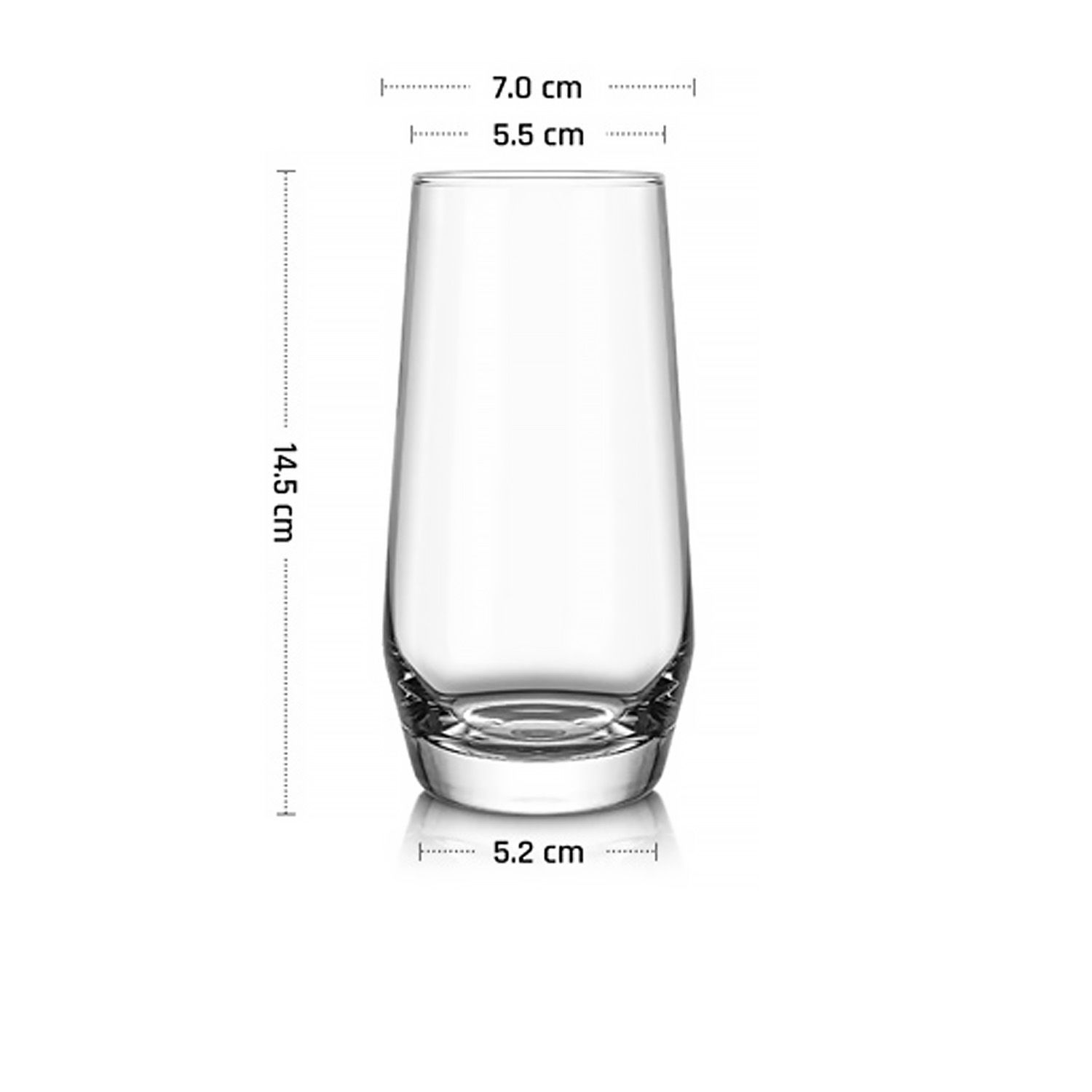 Хайбол 350 мл. d=55/70 мм. h=145 мм. хр. стекло Тандем MGline /6/24/