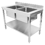 Ванна моечная с бортом нерж. 1200х600х850 мм Viatto VA-STD245A