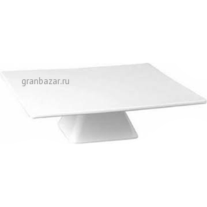 Подставка д/торта квадр.; пластик; H=8,L=31,B=31см; белый APS 83892
