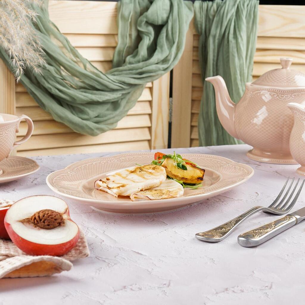 Блюдо овальное Aristocrat Peach Tea 303х227х30 мм Noble 313012-PEACH [1]