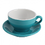 Чашка с блюдцем Barista 200 мл, бирюзовый цвет, P.L. Proff Cuisine HJ13081-200SET-17710