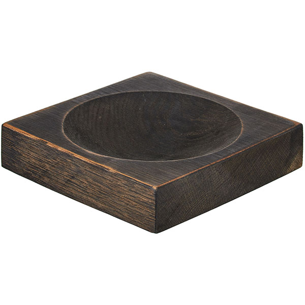 Тарелка квадратная; дуб; H=45,L=200,B=200мм; тем.дерево PPwood Q501C-06B