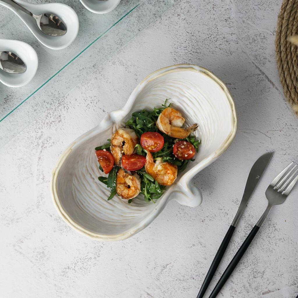 Салатник Gray Shell Frutti di Mare 325 мл 245х160 мм h70 мм P.L. Proff Cuisine B23164014-J