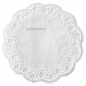 Настол.подкладки круж.; бумага; D=20,L=20,B=20см; белый Pap Star 12454 100шт.