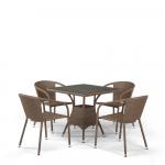Комплект плетеной мебели из искусственного ротанга T197BT/Y137C-W56  4PCS Light Brown 4Pcs