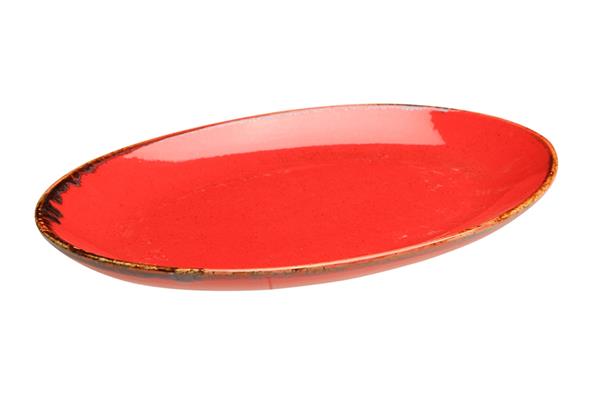 Блюдо овальное RED фарфор, 240х190 мм, h 27 мм, красный Seasons Porland 112124 красный