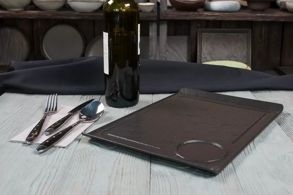 Блюдо для стейка Black Star 350х240х22 мм фарфор P.L. Proff Cuisine