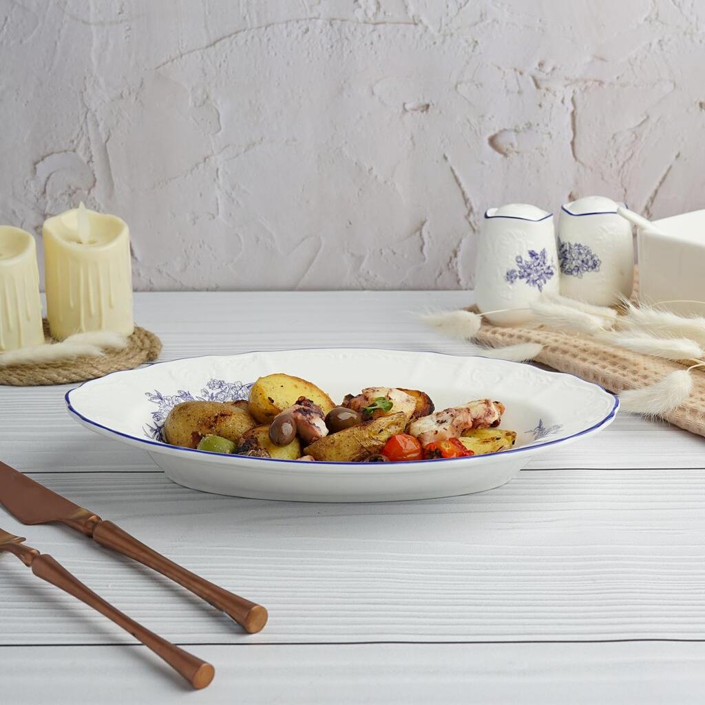 Блюдо Sea Flower овальное 255х158 мм h38 мм 250 мл глубокое P.L. Proff Cuisine [1] NY-YQA4767B-DOP-9.75X6