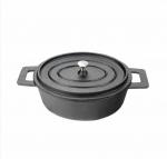Кастрюля порционная с крышкой овальная 120*90 мм, 250 мл, чугун, P.L. Proff Cuisine