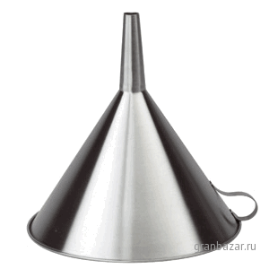 Воронка; сталь нерж.; D=20,H=22,L=22,B=20см; металлич. Paderno 42562-20