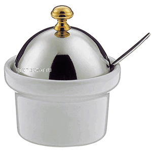 Горчичница; сталь нерж.; 40мл; D=7,H=45см; металлич. Paderno 41564-07