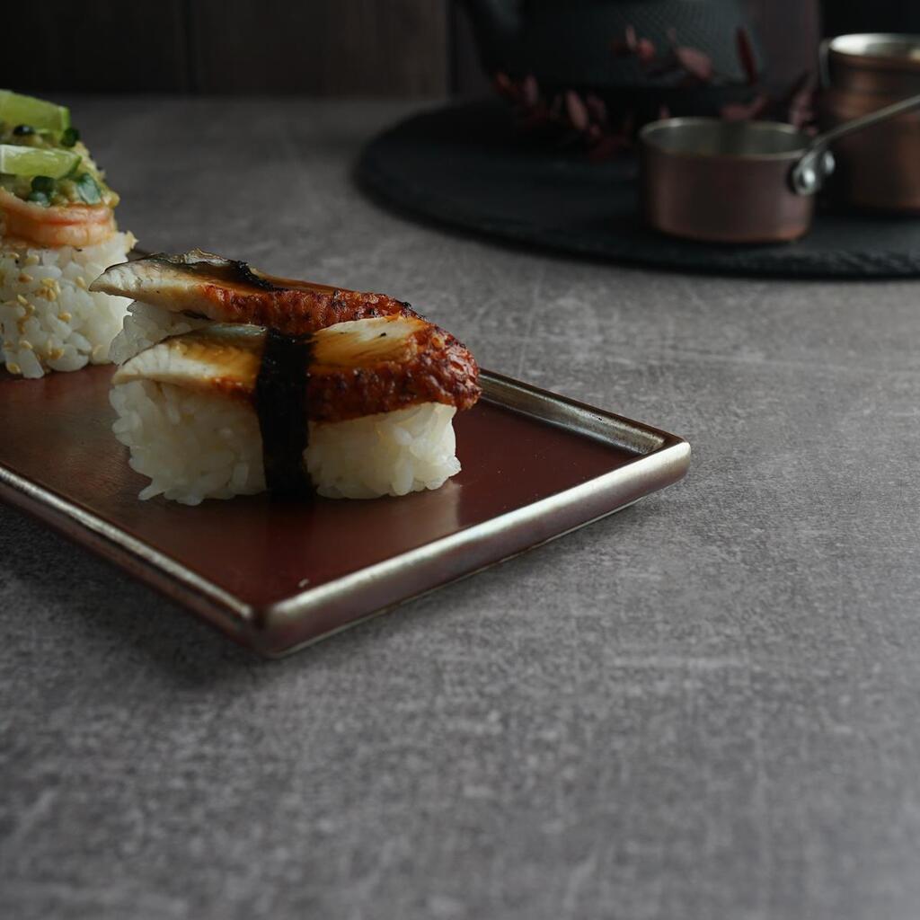 Блюдо прямоугольное Antic Copper Panasia 410*105 мм h15 мм P.L. Proff Cuisine ZA0438-16-GR