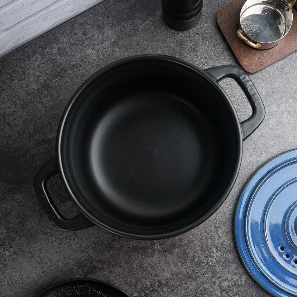 Кастрюля керамическая с крышкой Style Buffet New Kitchen 5 л, 226х165 мм P.L. Proff Cuisine ZA0605-6L