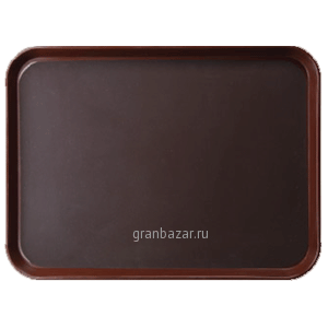 Поднос прямоуг.; пластик,прорезин.; H=2,L=42,B=30см; коричнев. Cambro PT1216167