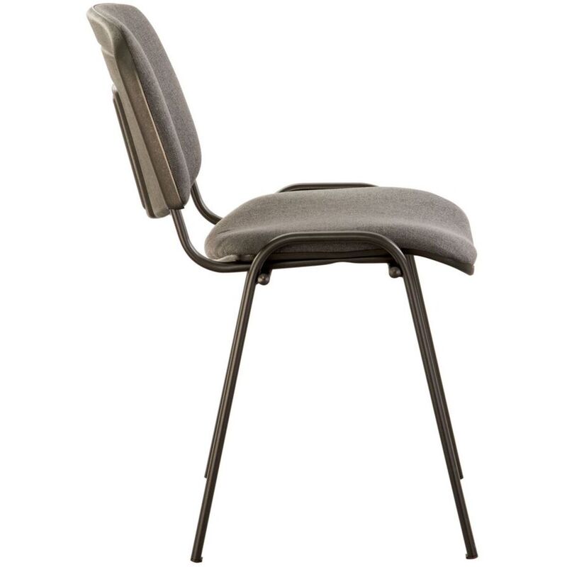Стул офисный Easy Chair Изо серый (ткань, металл черный)