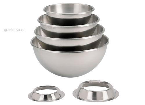 Миска полусферич. 7л,d=300 мм, без подст.и руч.нерж De Buyer 3372.30