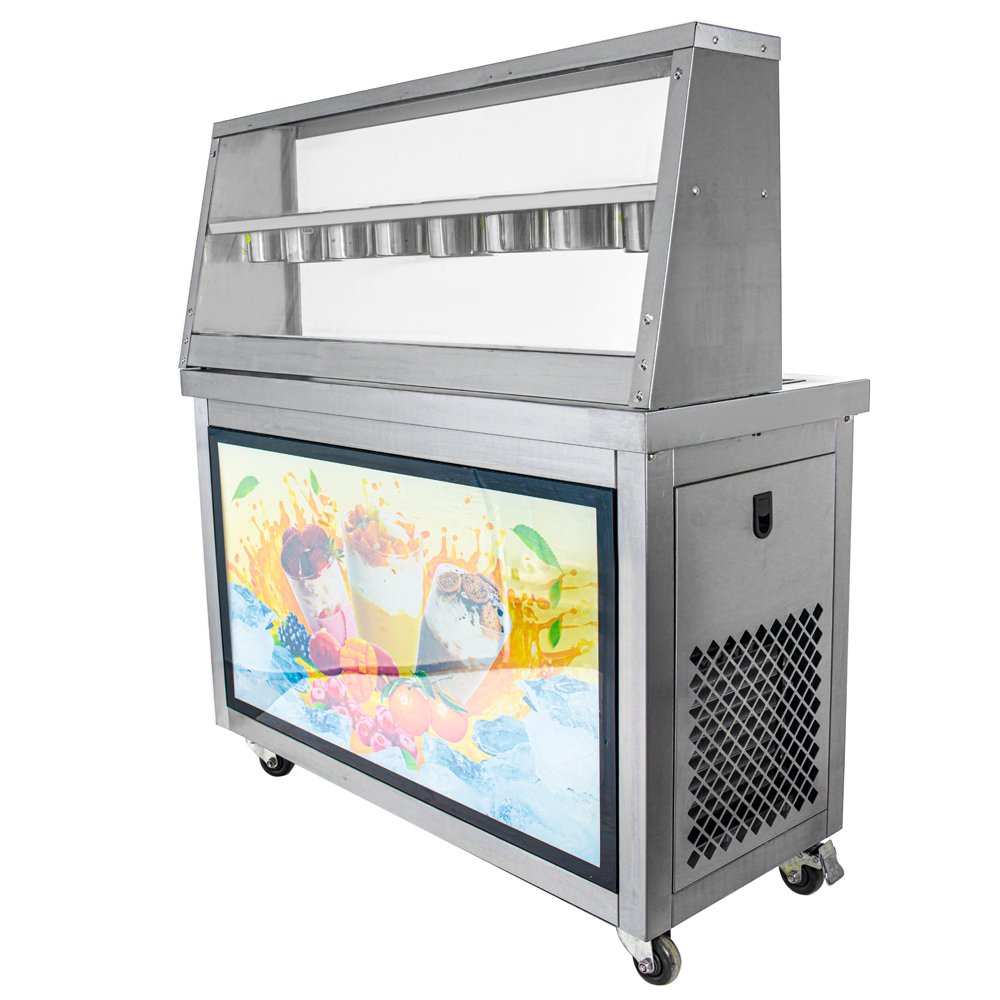 Фризер для жареного мороженого Foodatlas KCB-2F (контейнеры, свет.короб, стол для топпингов, 2 компр)