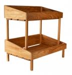 Витрина д/выкладки 2 полки дуб; ,H=40,L=45,B=30см PPwood AA-200-3